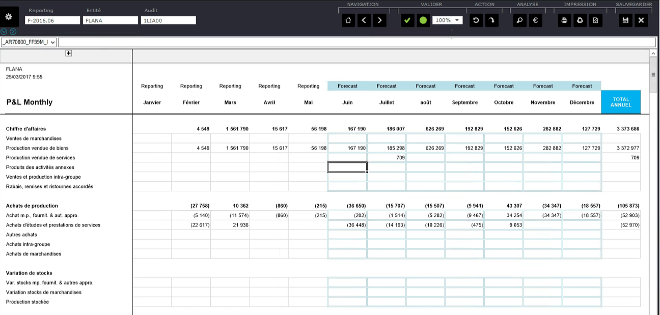 reporting budget with opera amelkis solutions